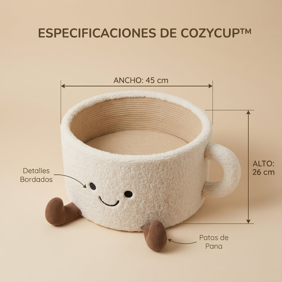 CozyCup™ Cama Confort para Gatos