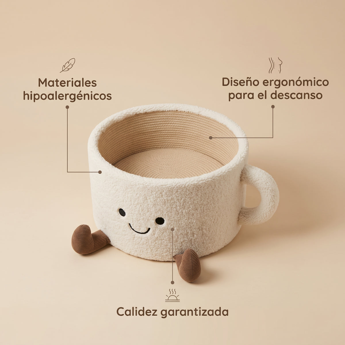 CozyCup™ Cama Confort para Gatos